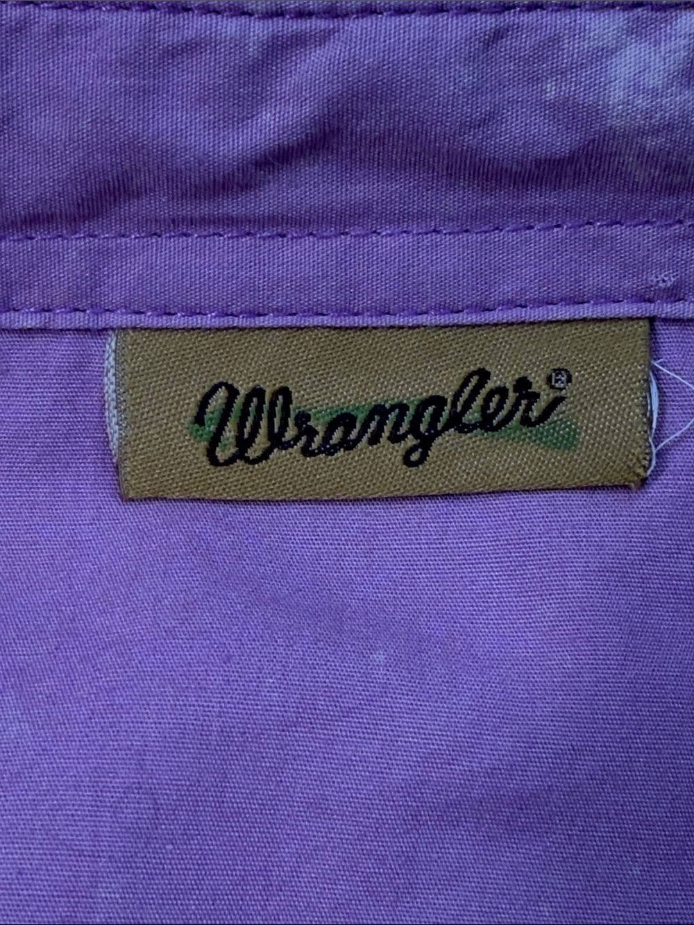 Wrangler Lavender Purple Acid Wash Western Snap Front Long Sleeve Shirt XL - Picture 6 of 9